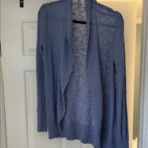 LOFT Soft Blue Draped Cardigan